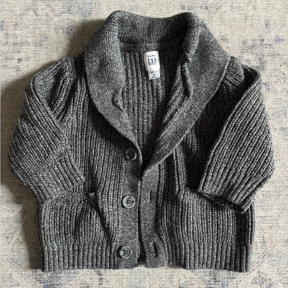 GAP Charcoal Knit Cardigan